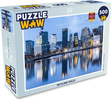 Puzzel Skyline Oslo - Legpuzzel - Puzzel 500 stukjes