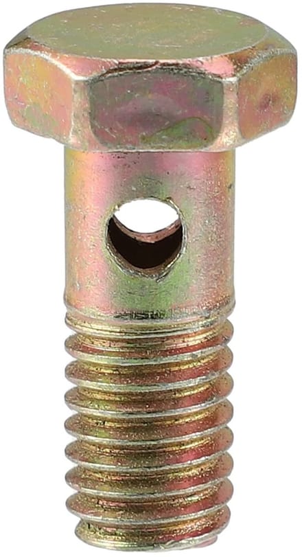 Dailygoods - M8x1.25 Banjo Bout Remleiding Fitting Adapter IJzer Bronzen Kleur
