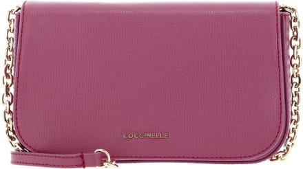 COCCINELLE Leren Schoudertas Coccinelle Cloud Mini Bag Textured Leather Pulp Pink Paars