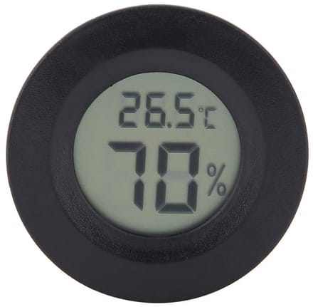 Allecto - Mini Thermometer Hygrometer - Digitale Weerstation - Zwart - Temperatuurmeter - Geschikt voor Binnen - LCD Display