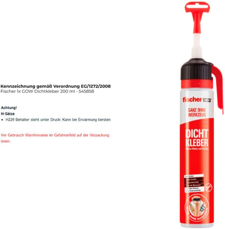 Fischer 1x GOW dichtlijm 200 ml - 545858