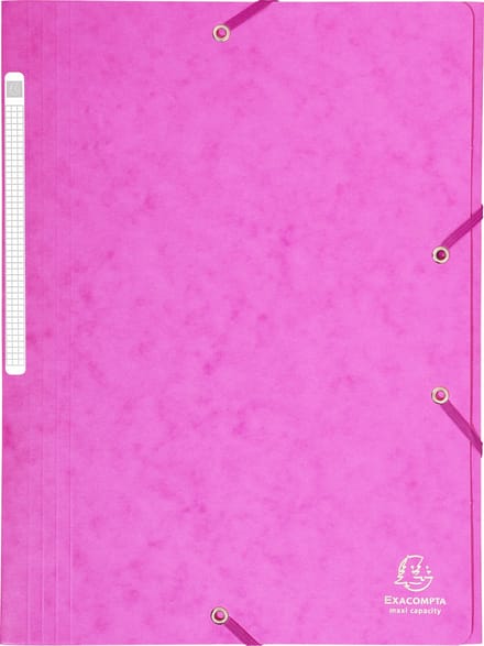 Exacompta 25x Elastomap Maxi capacity in glanskarton 425gm2 - A4 - Roze - 17108H