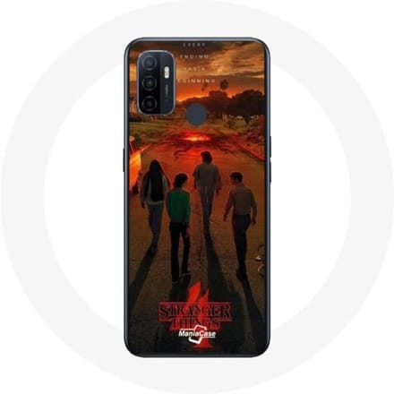 Coque pour Oppo A53 Stranger Things Saison 4 Affiche Art Equipages de la Nouvelle Théorie