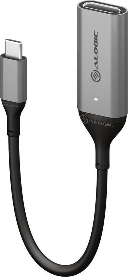 ALOGIC ULUCDP-ADP tussenstuk voor kabels USB-C DisplayPort Zwart, Grijs