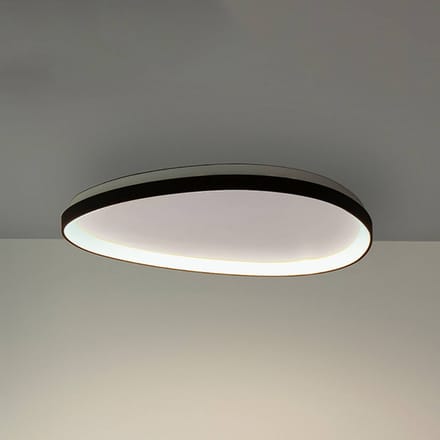 IDEAL LUX LED plafondlamp Gemini zwart 81 cm 3000 K aan/uit