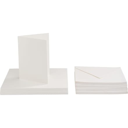 VBS Dubbele kaarten met enveloppen "Cream", 50 stuks