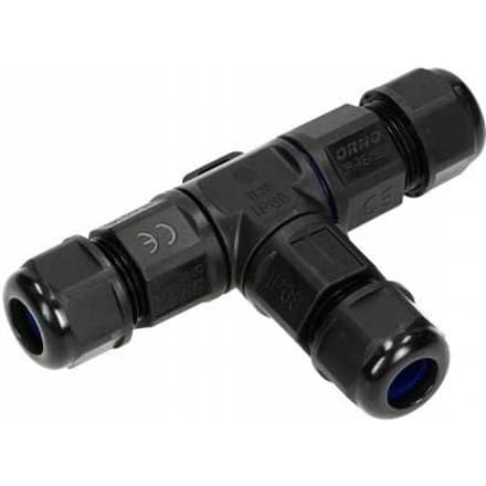 Waterdichte kabelverbinder 3-aderig - T splitter - Snelkoppeling - IP68 connector (Lasdoos/Kabeldoos/kabelmof)