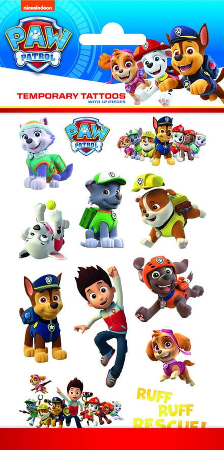 36x Paw Patrol Plak Tattoo - Party Feest Thema Fun