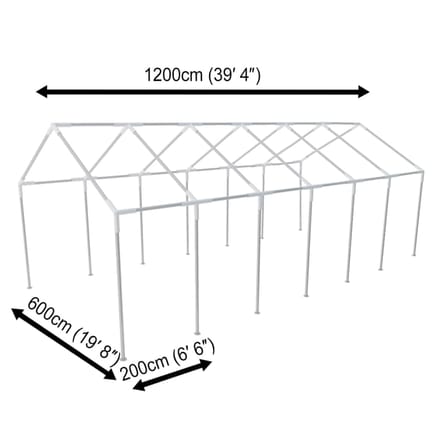 vidaXL - Stalen - frame - voor - een - party - tent - 12 - x - 6 - m