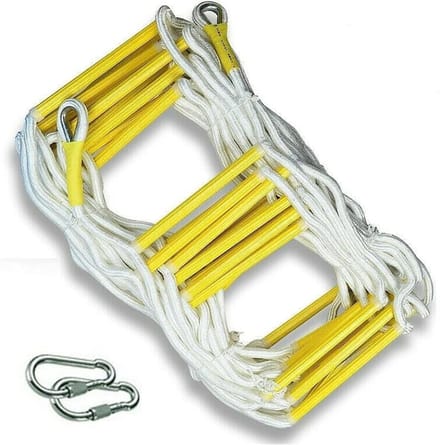 Noodladder - Reddingsladder Touwladder - Snelle Ontsnapping - Solide Stabiele Constructie - 40 cm Breed - Multicolor