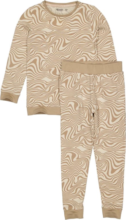 Quapi unisex pyjama Puck aop Off White Swirl maat 80
