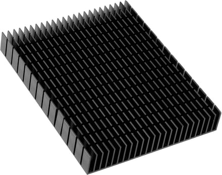 Aluminium Koellichaam voor CPU en Versterker PCB - 150x120x20mm