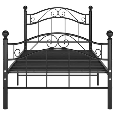 vidaXL - Bedframe - metaal - zwart - 90x200 - cm