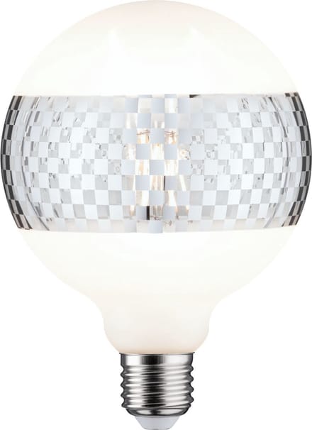 Paulmann LED globe G125 E27 ringspiegel ruit 420lm 2700K dimbaar zilver