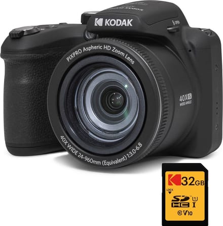 Kodak Pixpro AZ405 - Compactcamera - Zwart - + 32GB geheugenkaart