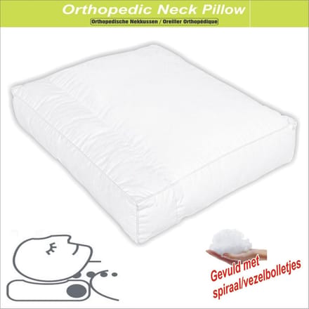Homéé ® NekKussen Wit  | set van 2 stuks | 50 x 60 / 10cm