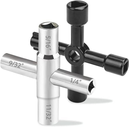 4-weg Sillcock Sleutelset - Multifunctionele Watersleutel 2-Pack