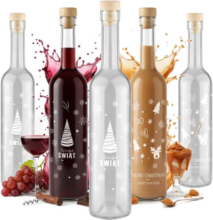 20x Kerstflessen Futura 500ml met Opdruk - Perfect Cadeau
