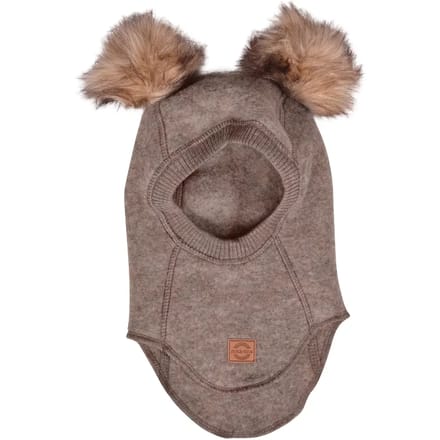 Volledige wollen babymuts met pompon Mikk-Line
