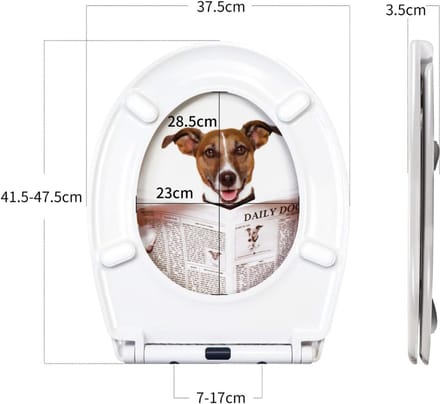 SCH® WC Bril met Print - WC Bril - Wit - ‎45cm x 37cm x 3cm