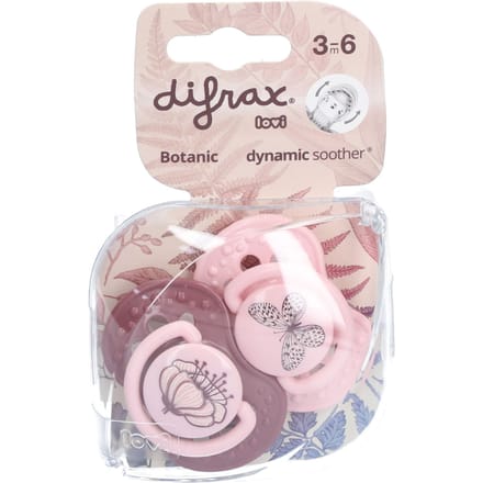 Difrax Dynamische Fopspeen Botanic 3-6 Maand (2 stuks)