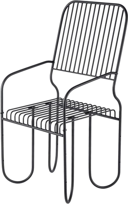 Moderne modulaire tuinbank van gepoedercoat staal met rugleuning (50 cm)