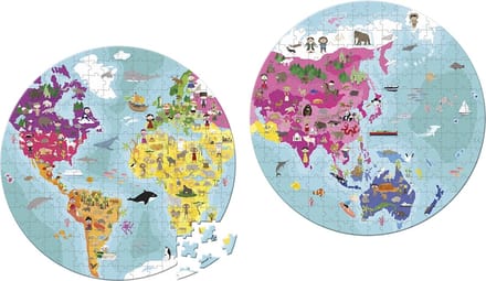 Janod - Puzzel - De wereld - Rond