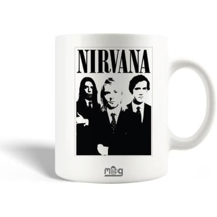 Keramische Mok - Nirvana - Zwart en Wit - 30cl - Vaatwasmachinebestendig - Cilindrisch