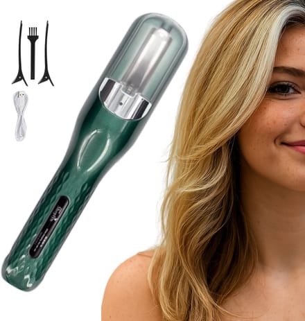 Split Ender voor Gespleten Haarpunten Incl. 5 Accessoires - Multistyler Split Remover Draadloos - Split End Trimmer - Donker Groen