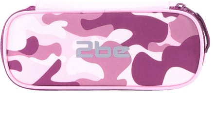 2be Etui / Pennenzak met ritssluiting - Roze Bourgondië - Roze-bordeaux