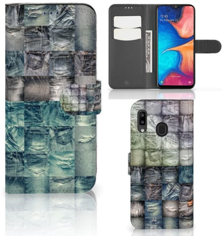 Wallet Case met Pasjes Samsung Galaxy A30 Spijkerbroeken
