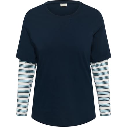 Dames-T-shirt met lange mouwen KAFFE Curve Kclorinda