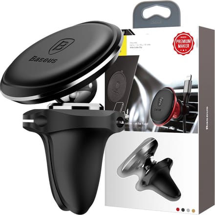 Baseus Magnetische Ventilatierooster Auto Telefoon Houder Zwart