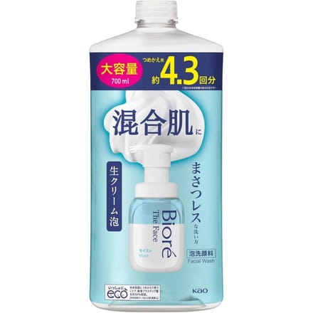 Kao - Biore The Face Foam Facial Cleanser Moist 700ml Refill