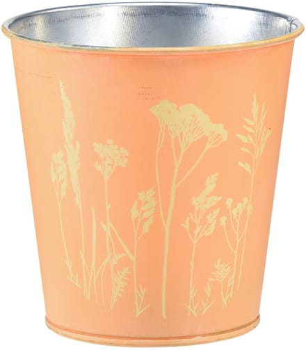 Metalen bloempot, perzikdesign, plantenbak, Ø10,5 cm H10,5 cm