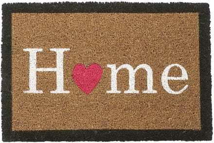 Items deurmat - home - naturel - kokosvezel/rubber - 60x40 cm - droogloopmat