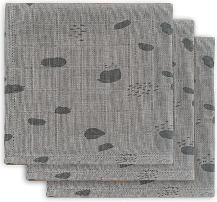 Jollein Hydrofiel Monddoekje Spot - Storm Grey - 3 Stuks