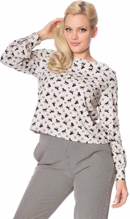 Dancing Days - WILD HORSES Blouse - S - Wit