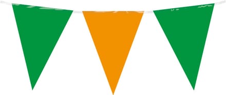 Vlaggenlijn | PE | Kleur: Groen en Oranje | Lengte: 10 meter