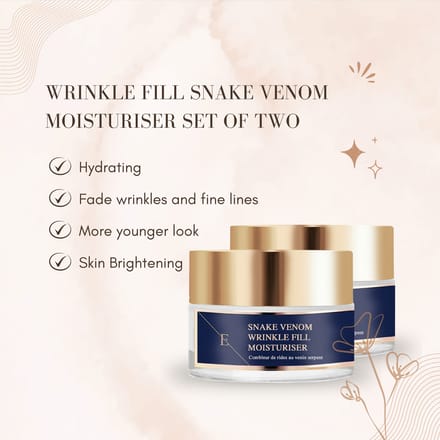2x Wrinkle Fill Slangengif Moisturiser 50ml