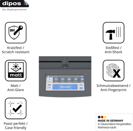 dipos – 2x Matte Pantserfolie geschikt voor ScanSnap iX1600 | 9H Screenprotector