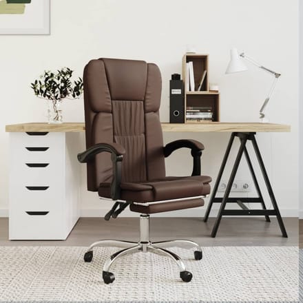 vidaXL Kantoorstoel verstelbaar kunstleer bruin