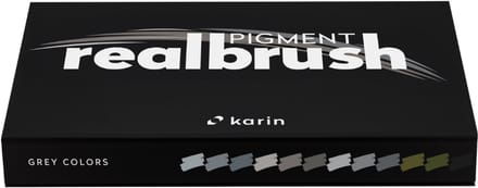 Karin Realbrush Pigment Set Grey Colors Collection 12 kleuren