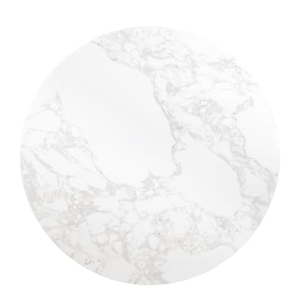 Rond Bolero Tafelblad met Wit Marmereffect 600 Mm - DC300