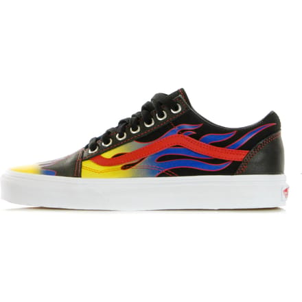 Old Skool Lage Herenschoen (racer) Zwart/rood