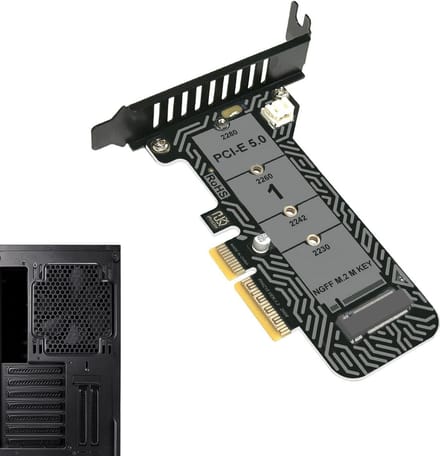 PCI Express Kaart - Interne Controller - Opslag Uitbreiden - 64 Gbps Bandbreedte - Halfhoog - Zwart