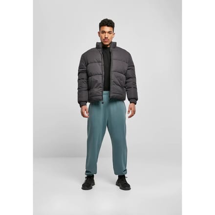 Urban Classics - Cropped Down Gewatteerd jack - S - Zwart