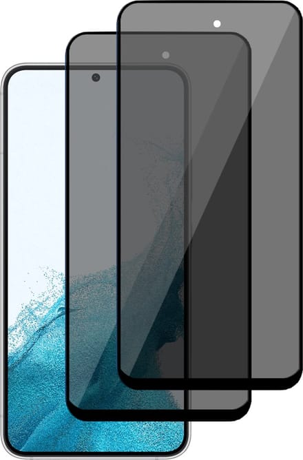 Privacy Screenprotector geschikt voor Samsung S22+ - Privé Beschermglas Screen Protector Glas - 2 Stuks