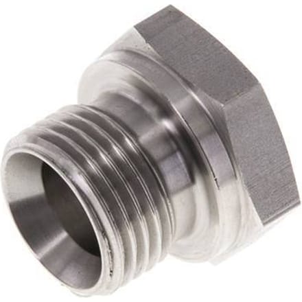 Plug G1/2'' RVS met Externe Hex 60° conus 300bar (4215.0psi) Hydrauliek