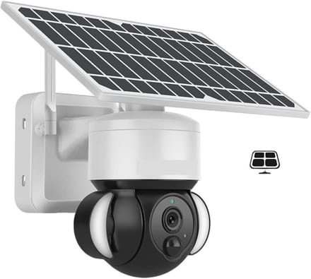 Beveiligingscamera Buiten - Draadloze Camera - Huisbewaking - Zonne-energie Aangedreven - 1080p HD - Wit